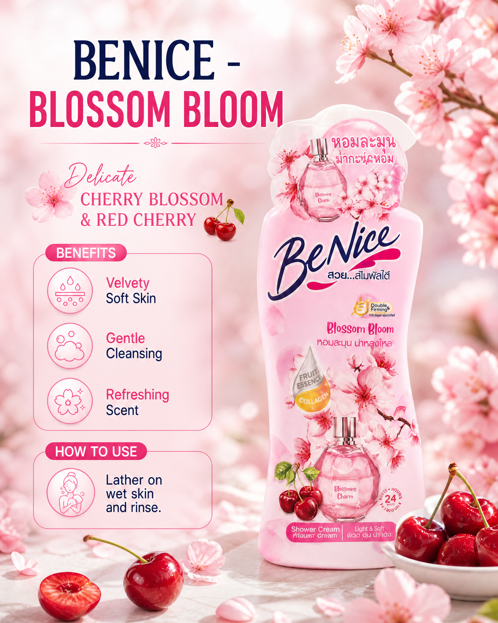 Be Nice Blossom Bloom Shower Creem 400ml