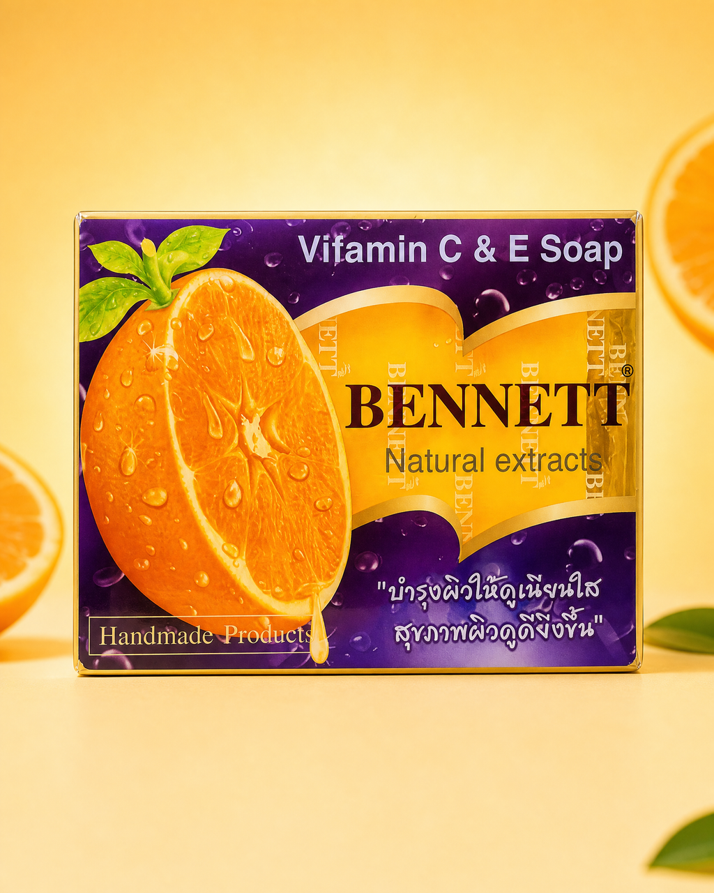 Bennett Vitamin C & E Soap — Natural Extracts Handmade Soap Bar, 130g