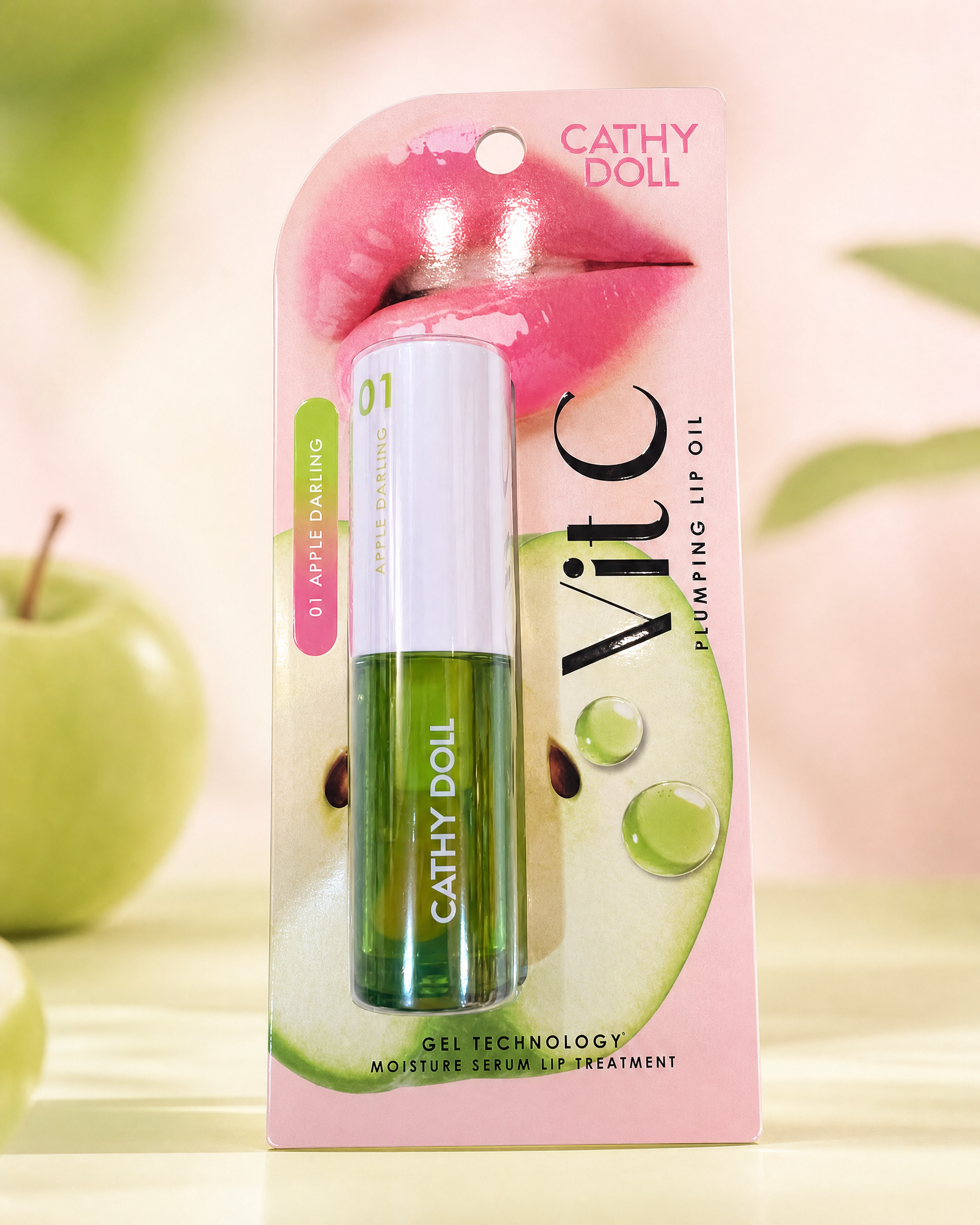Cathy Doll Vit C Plumping Lip Oil #01 Apple Darling — 2.4 g