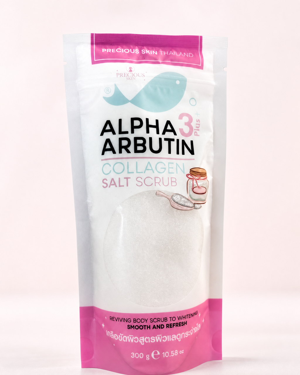Precious Skin Thailand Alpha Arbutin 3 Plus Collagen Salt Scrub — 300 g