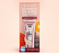 Thai Ranee Jula's Herb Watermelon 3D Aura Sun Guard SPF50+ PA++++ facial sunscreen in a 30g pink tube and box.