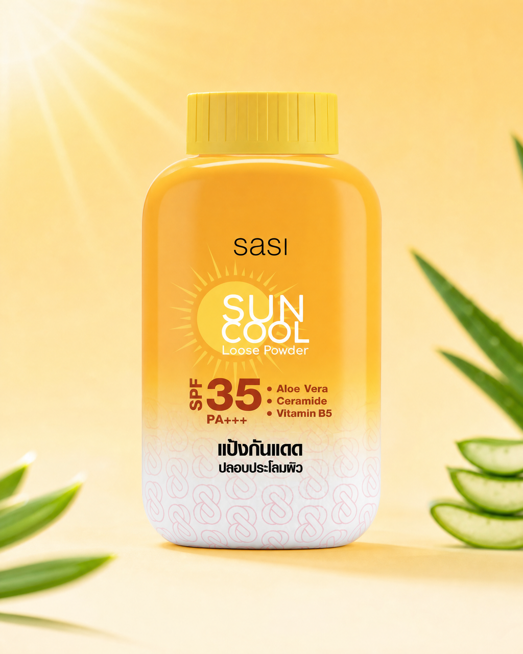 Sasi Sun Cool Loose Powder SPF 35 PA+++ with Aloe Vera, Ceramide & Vitamin B5 — 50 g