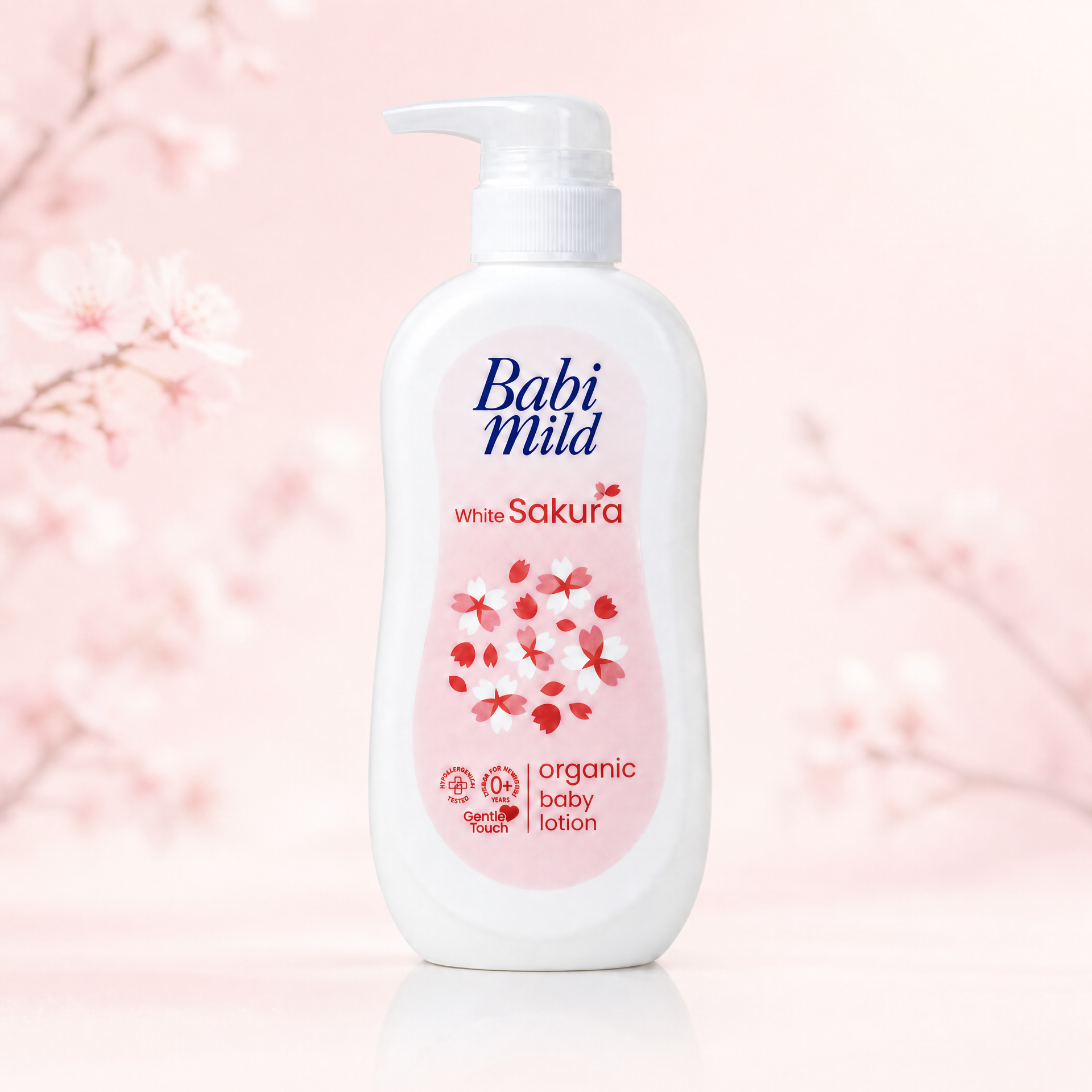 Babi Mild White Sakura Organic Baby Lotion 350 ml