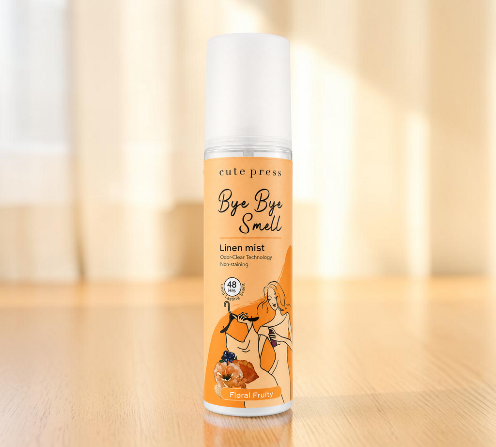 Thai Ranee Cute Press Bye Bye Smell floral fruity linen mist spray bottle for refreshing fabrics and clothing