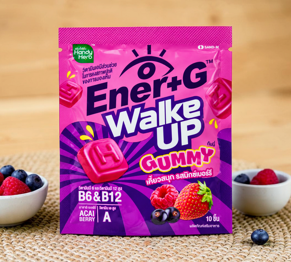 Thai Ranee HandyHerb Ener Plus G mixed berry dietary supplement gummies with vitamins and acai berry extract