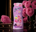Thai Ranee BeNice Glam Paris Bloom In A Bath shower cream in a purple bottle with floral and perfume bottle graphics