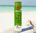 Thai Ranee Caring virgin coconut oil and rice milk natural shampoo in a green bottle, paraben and silicone free.