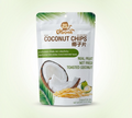 Thai Ranee Crispconut original roasted coconut chips in a white resealable pouch with tropical palm leaf graphics.