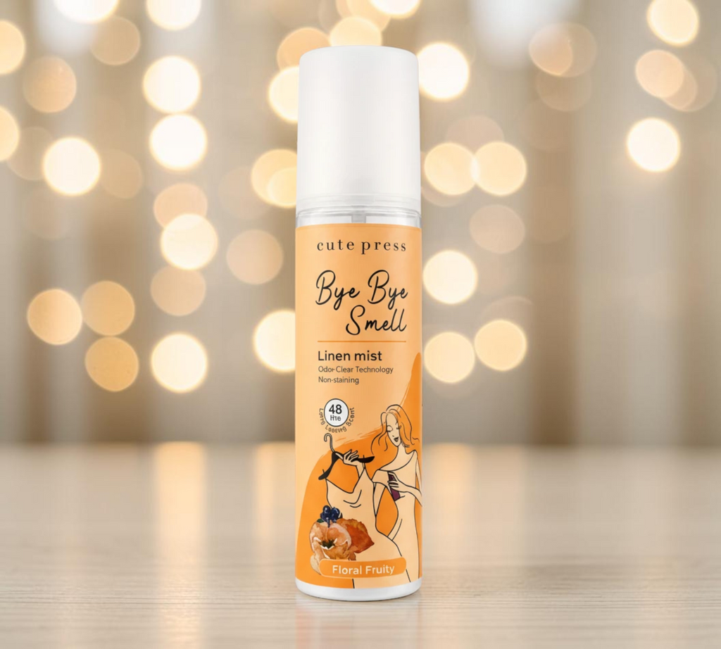 Thai Ranee Cute Press Bye Bye Smell floral fruity linen mist spray bottle for refreshing fabrics and clothing