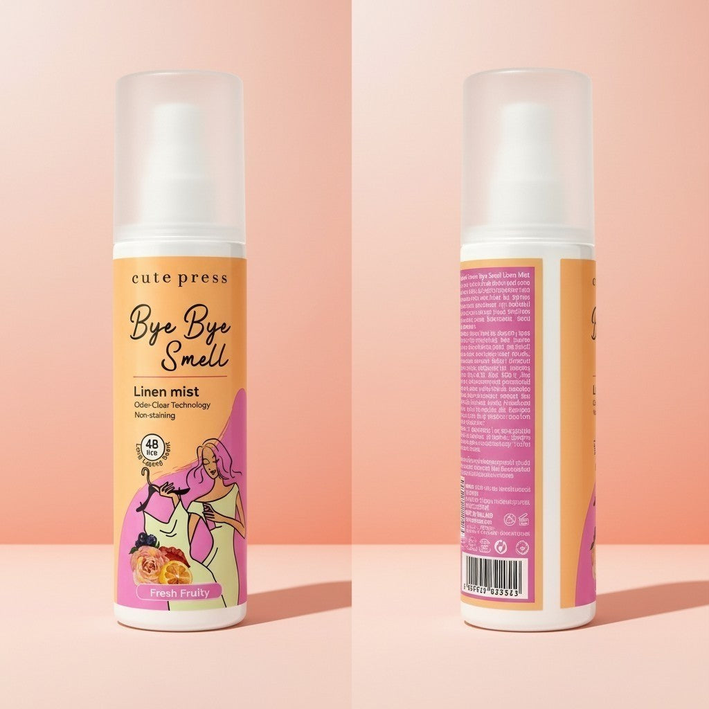 Thai Ranee Cute Press Bye Bye Smell Linen Mist Spray with Fresh Fruity fragrance for fabric odour neutralisation