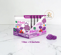 Thai Ranee HandyHerb FiberFlow apple cider vinegar mixed berry gummies in a display box with six individual sachets.