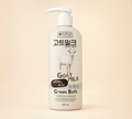 Thai Ranee Made in Nature Goat Milk White & Firm Cream Bath 450ml pump bottle for moisturizing body cleansing.