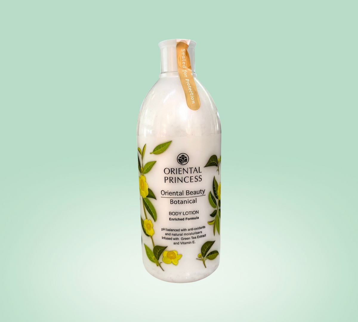Thai Ranee Oriental Princess Oriental Beauty Botanical body lotion bottle with green tea and vitamin E extract