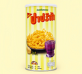 Thai Ranee CS1 Paprika Potato Snack in a 72g yellow striped canister featuring crunchy tube-shaped potato chips.