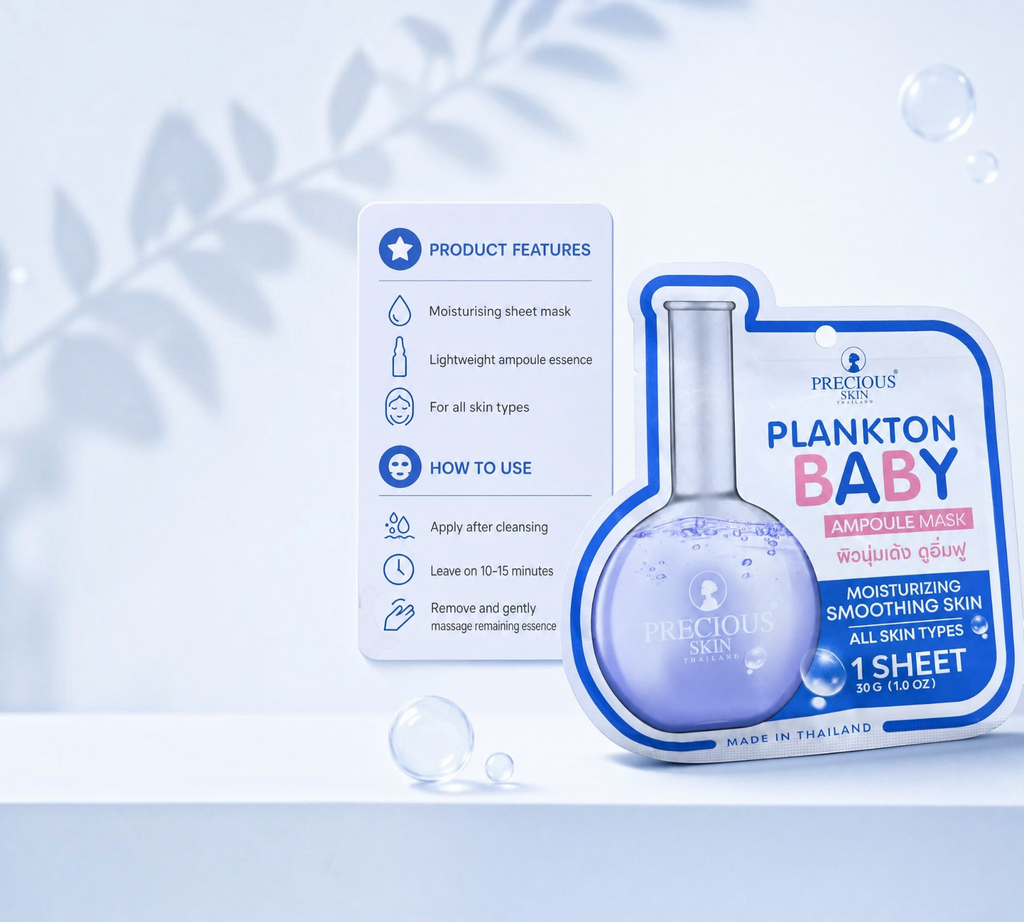 Thai Ranee Precious Skin Thailand Plankton Baby Ampoule Mask sheet for moisturising and smoothing all skin types