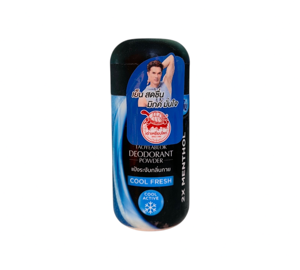 Thai Ranee Taoyeablok Menthol Deodorant Powder in Cool Fresh variant for long-lasting odour protection and cooling.