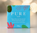 Thai Ranee Pure Skincare Deodorant Whitening Body Cream in a blue box with colorful botanical leaf illustrations.